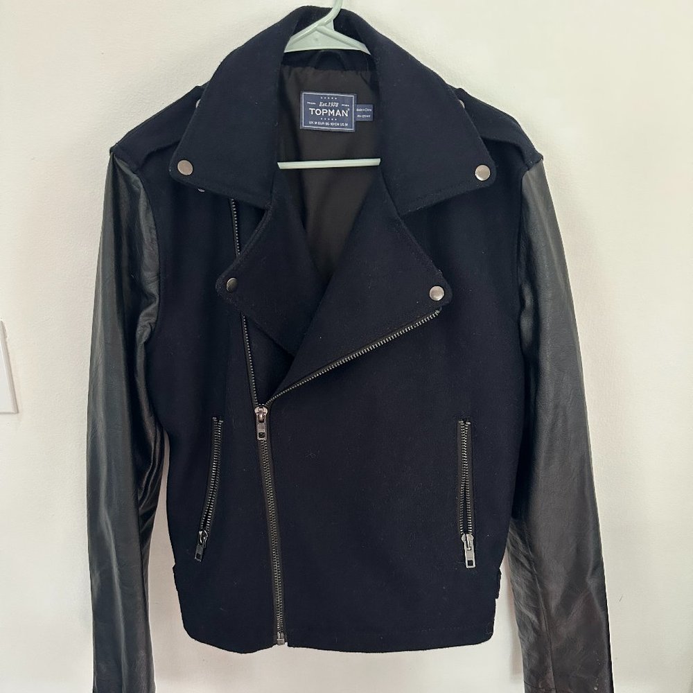 Topman Biker Jacket Size Medium